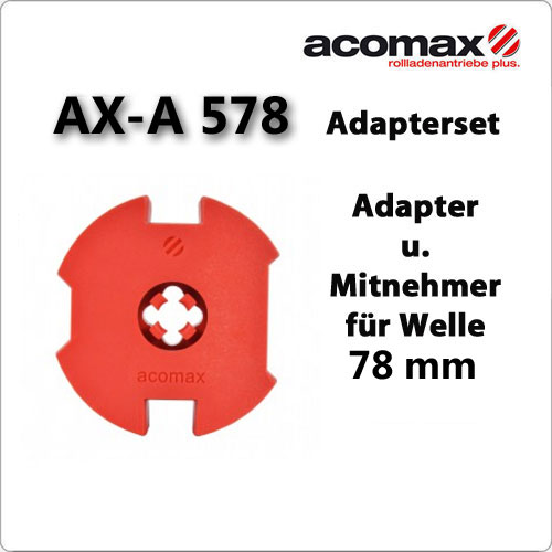 Adapterset AX-578 78 mm Welle ACOMAX