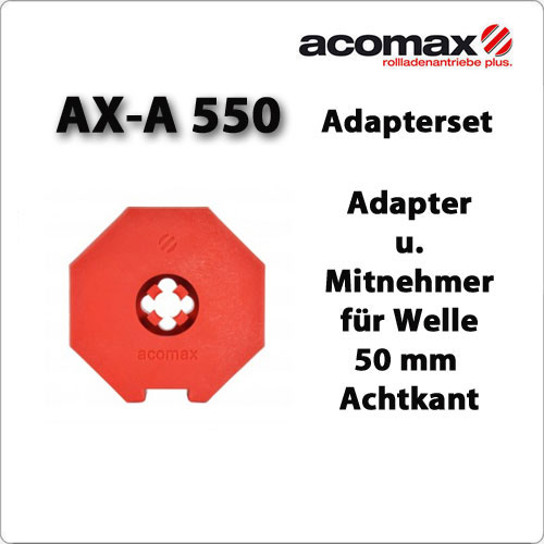 AX-A 550 Adaptersatz 50iger Achtkant-Welle ab 2019