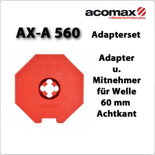 AX-A 560 Adaptersatz 60iger Achtkant-Welle ab 2019