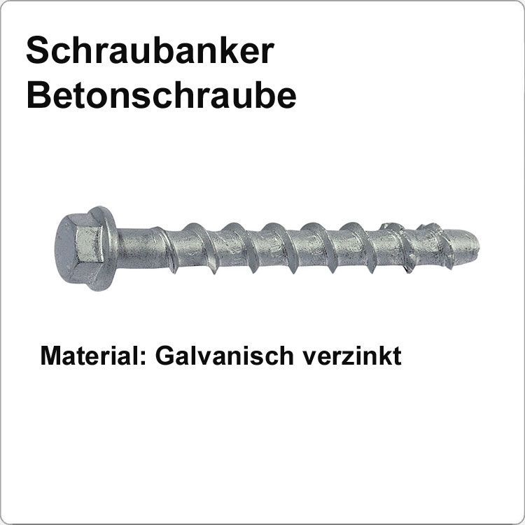 Fischer Betonschraube FBS 10x100/15 galvanisch verzinkt