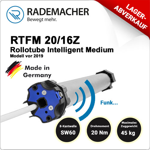 Rademacher RolloTube DuoFern Funk RTFM 20/16Z-Model vor 2019