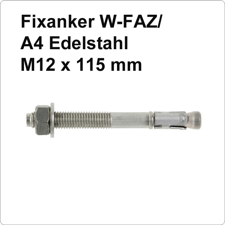 Fixanker Würth FAZ-20-40-M12x115 A4 Edelstahl