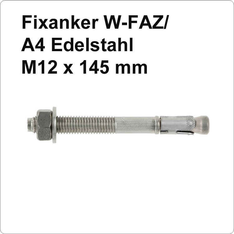 Fixanker Würth FAZ 30-50 M12x145 A4 Edelstahl