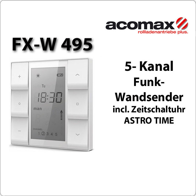 FX-W 495 ACOMAX Funk-Wandsender 5- Kanal  Astro Time