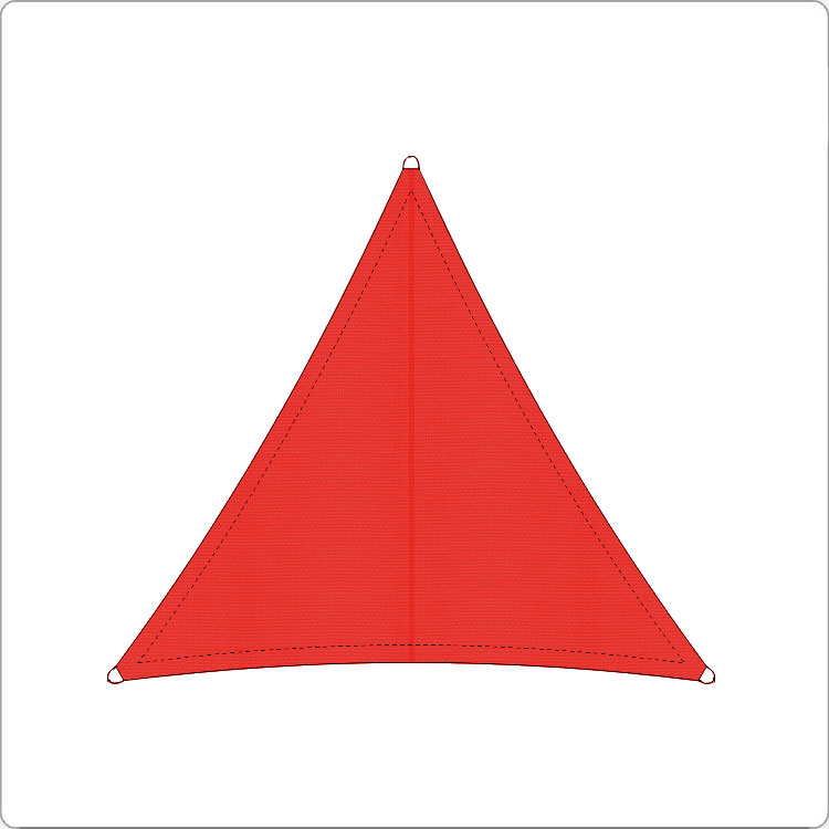 Wasserdichtes Profi-Sonnensegel 3x3x3 m Dreieck | rot