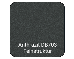 Kastenfarbe der ZIPLINE Anthrazit DB703 Feinstruktur RAL 