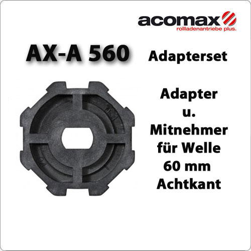 AX-A 560 Adaptersatz 60iger Achtkant-Welle